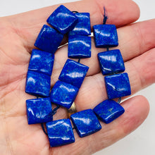 Load image into Gallery viewer, Lapis Lazuli Square Beads | 13x13x5mm | Blue Silver | 15 Bead Half Strand |