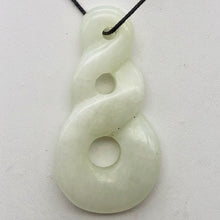 Load image into Gallery viewer, Hand Carved Serpentine Infinity Pendant with Simple Black Cord 10821P - PremiumBead Alternate Image 3
