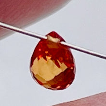 Load image into Gallery viewer, Sapphire, Faceted Padparadscha .47ct Briolette | 5x3.5mm | Orange | 1 Bead |