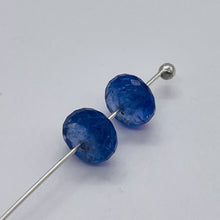 Load image into Gallery viewer, Tanzanite Smooth Rondelle 3.2tcw AAA Beads | 6 to5x4mm | Blue | 2 Beads