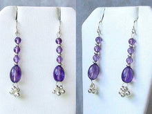 Load image into Gallery viewer, Shimmering Drops Purple Amethyst & 925 Sterling Silver Earrings 6490 - PremiumBead Primary Image 1