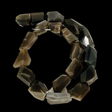 Load image into Gallery viewer, Grey Moonstone 80g Faceted Nugget Beads Strand | 15 1/2" | Black Green | 19 |
