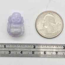 Load image into Gallery viewer, 25cts Hand Carved Buddha Lavender Jade Pendant Bead | 21x14x9mm | Lavender - PremiumBead Alternate Image 7