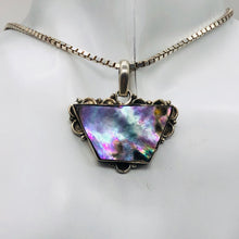 Load image into Gallery viewer, Mother of Pearl Sterling Silver Drop Pendant | 1 3/8" Long | Blue | 1 Pendant