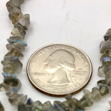 Load image into Gallery viewer, SHIMMERING! Labradorite NUGGET Bead 32" NECKLACE - PremiumBead Alternate Image 3