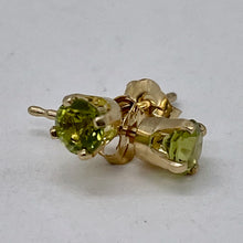 Load image into Gallery viewer, Peridot 14K Gold 4mm Round Stud Earring | 4mm | Green | 1 Pair |