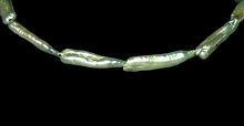 Load image into Gallery viewer, Fab Biwa Style Pistachio Green FW Pearls | 20x7x5mm to 34x7x5mm | 6 Pearls |