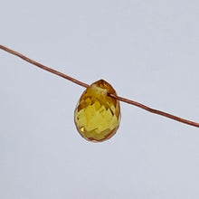 Load image into Gallery viewer, 1 Yellow Sapphire Faceted Briolette Bead (.45 to .52cts) 9667Af