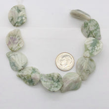 Load image into Gallery viewer, Hand Carved Harmony Stone Leaf Bead Strand 110165