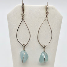 Load image into Gallery viewer, Designer Aquamarine & Sterling Silver Drop Earrings 7103E - PremiumBead Alternate Image 2