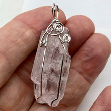 Load image into Gallery viewer, Light Lavender Kunzite Sterling Silver Wire-Wrap Crystal Prendant| 2 Inch Long|