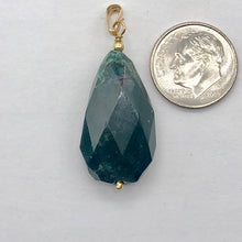 Load image into Gallery viewer, Hand Made Bloodstone Focal Pendant with 14K Gold Filled Findings | 1 1/2" Long