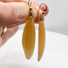Load image into Gallery viewer, Moonstone 14K Gold Filled Dangle Earrings | 2 1/2" Long | Peach | 1 Pair |