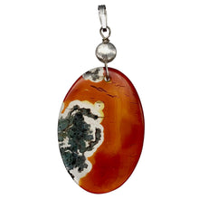 Load image into Gallery viewer, Tangerine Red and Green Natural Limbcast Pendant | 2 Inches Long |