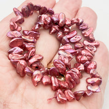 Load image into Gallery viewer, Coppery Warm Raspberry Keishi Pearl Strand 108088