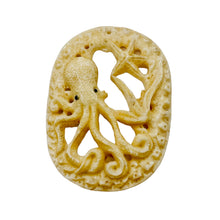 Load image into Gallery viewer, Capt Nemo Carved Octopus Waterbuffalo Bone Bead | 48x34x5mm |
