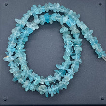Load image into Gallery viewer, Glimmer Aqua Blue Apatite Nugget Bead Strand 109883