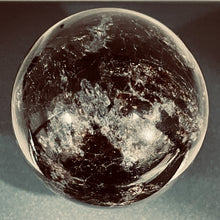 Load image into Gallery viewer, Arfvedsonite Scry Meditation Sphere Round | 2" | Black/Silver | 1 Sphere |