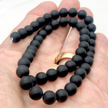 Load image into Gallery viewer, Onyx Gemstone Matte Finish Round Strand | 8mm | Black | 48 Bead(s)