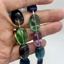 Load image into Gallery viewer, Sparkling! Multi-Hue Fluorite Oval Bead Strand - PremiumBead Alternate Image 5