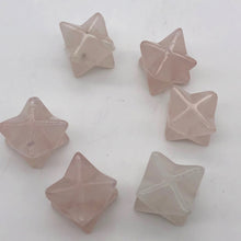Load image into Gallery viewer, Kabbalah 2 Carved Rose Quartz Merkaba Star Beads | 25x15x15mm | Pink - PremiumBead Alternate Image 8