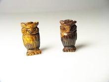 Load image into Gallery viewer, 2 Wisdom Carved Tigereye Owl Beads - PremiumBead Primary Image 1
