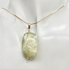 Load image into Gallery viewer, Kunzite Hiddenite Crystal 14K Gold Filled Pendant| 1 3/4" Long|Green | 1 Pendant