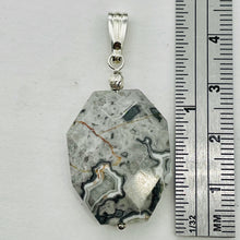 Load image into Gallery viewer, Picasso Jasper Sterling Silver Drop/Dangle | 1 1/2" Long | Gray/Black | 1 Pendant