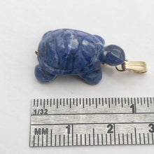 Load image into Gallery viewer, Semi Precious Stone Jewelry Charming Turtle Pendant Necklace of Sodalite/14kgf - PremiumBead Alternate Image 10