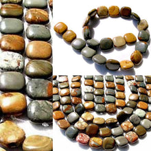 Load image into Gallery viewer, 3 Oregon Owyhee Jasper Square Coin Beads 8963 - PremiumBead Alternate Image 3