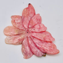 Load image into Gallery viewer, 140ct Peruvian Opal Flower Pendant Bead | 85x70x5 | Pink Black | 1 Bead |