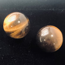 Load image into Gallery viewer, Tigereye Round | 20mm | Bronze/Black | 2 Spheres |