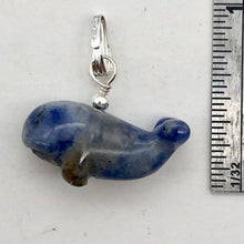 Load image into Gallery viewer, Sodalite Whale Pendant Necklace | Semi Precious Stone Jewelry | Silver Pendant - PremiumBead Alternate Image 6