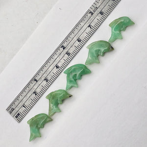 Semi Precious Stone Leaping Carved Dolphin Beads for Jewelry Making Chrysoprase - PremiumBead Alternate Image 5