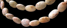 Load image into Gallery viewer, Yummy Speckled Peach Chalcedony Oval Bead Strand 109159