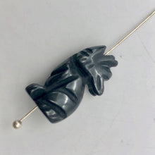 Load image into Gallery viewer, Howling New Moon 2 Carved Hematite Wolf Coyote Beads | 21x11x8mm | Silver black - PremiumBead Alternate Image 12