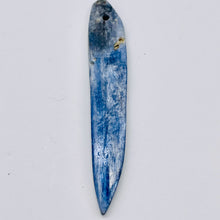 Load image into Gallery viewer, Kyanite 9.9g Spear Pendant Bead | 81x13x4mm | Blue Silver | 1 Bead |