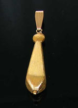 Load image into Gallery viewer, Designer (5+Grams) Brushed 22K Vermeil Faceted 29x9mm Teardrop Pendant 509816A - PremiumBead Alternate Image 2
