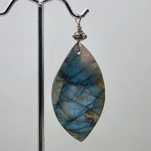 Load image into Gallery viewer, Labradorite Sterling Silver Drop Pendant | 2 1/4" Long | Blue |