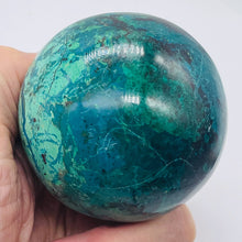Load image into Gallery viewer, Chrysocolla Cuprite Scry Crystal Round Sphere | 65mm | Blue/Copper | 1 Sphere |