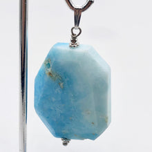 Load image into Gallery viewer, Hemimorphite Sterling Silver Carved Pendant | 2 1/4" Long | Blue | 1 Pendant |