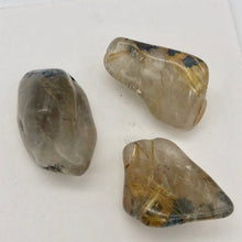 Load image into Gallery viewer, Rutilated Smoky Quartz Centerpiece Beads | 30x14x9mm to 18x15x9mm | 3 beads | - PremiumBead Primary Image 1