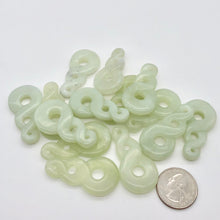 Load image into Gallery viewer, Hand Carved Natural Serpentine Infinity Pendant with Simple Black Cord 10821K - PremiumBead Alternate Image 4