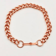 Load image into Gallery viewer, Copper Bracelet. 8 inch curb link 7x4mm