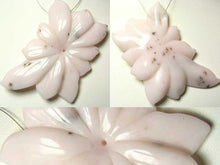 Load image into Gallery viewer, 121.95cts Exquisitely Hand Carved Pink Peruvian Opal Flower 10369BS - PremiumBead Alternate Image 3