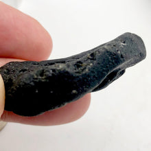 Load image into Gallery viewer, Tektite Display Specimen - Perfect Worry Stone | 1.75x1.13x.38" | Black | Oval | - PremiumBead Alternate Image 2