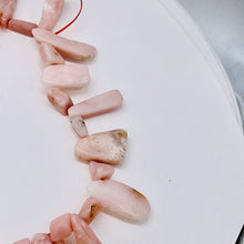 Load image into Gallery viewer, Pink Peruvian Opal 88g Varied Bead Strand | 15" | Pink | 37 Beads |