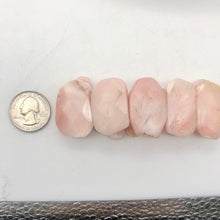 Load image into Gallery viewer, Pin Cushion Faceted Peruvian Opal Stretchy Bracelet | 7" | Pink | 9 beads | - PremiumBead Alternate Image 4