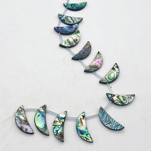 Blue Sheen Abalone Pendant Beads | 30x10x3mm | Multi-color |  Bead(s) - PremiumBead Alternate Image 8