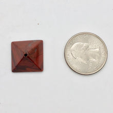 Load image into Gallery viewer, Focal Point 2 Hand Carved Jasper Pyramid Beads, 16x16x10mm, Red 9289BJ - PremiumBead Alternate Image 4